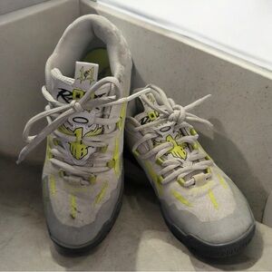 Kids Gray and Yellow Athletic Shoes